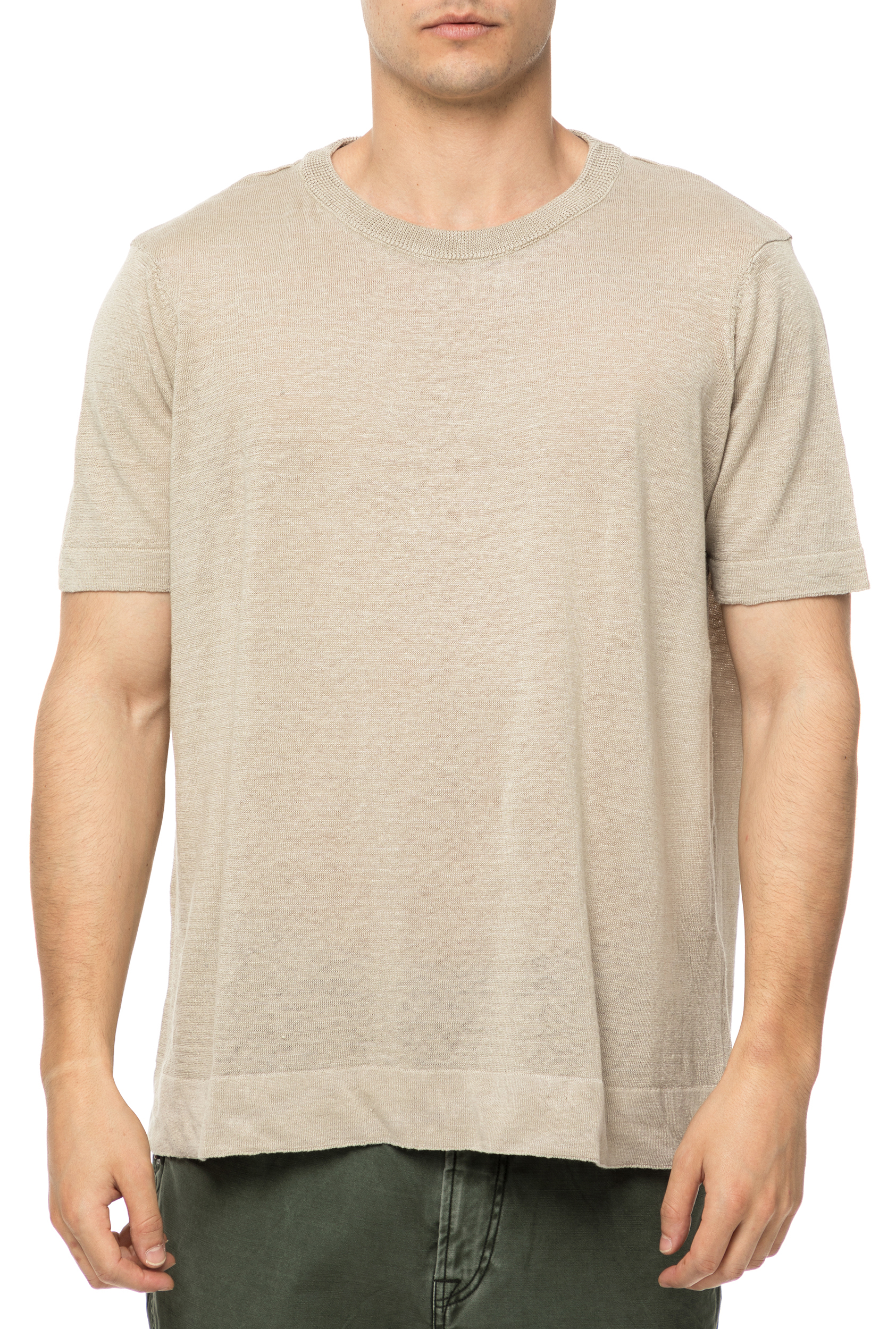 Ανδρικά/Ρούχα/Μπλούζες/Κοντομάνικες AMERICAN VINTAGE - Ανδρική κοντομάνικη μπλούζα AMERICAN VINTAGE μπεζ