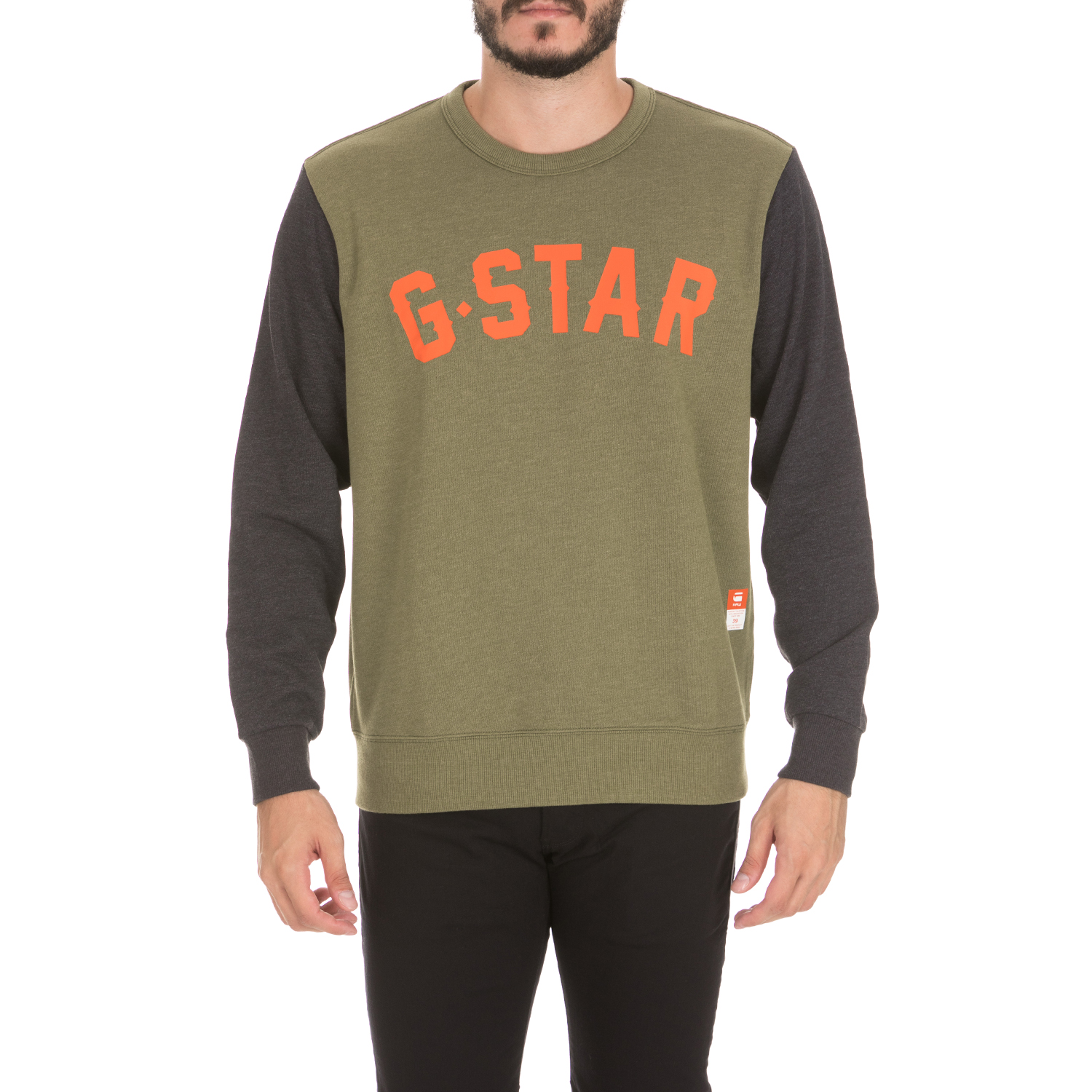 G-STAR RAW Ανδρική φούτερ μπλούζα HALGEN CORE G-STAR RAW πράσινη