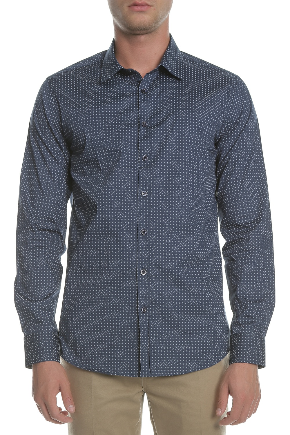 Ανδρικά/Ρούχα/Πουκάμισα/Μακρυμάνικα SSEINSE - Ανδρικό πουκάμισο SSEINSE μπλε