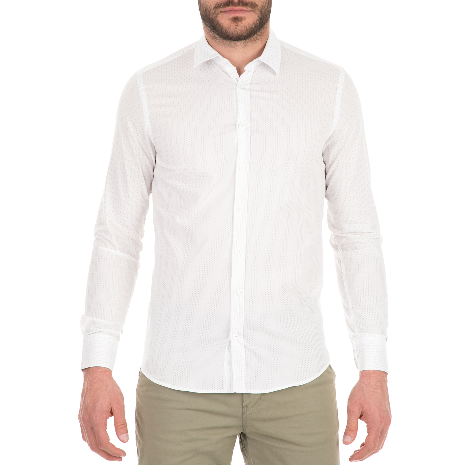 Ανδρικά/Ρούχα/Πουκάμισα/Μακρυμάνικα SSEINSE - Ανδρικό πουκάμισο SSEINSE CAMICIA λευκό