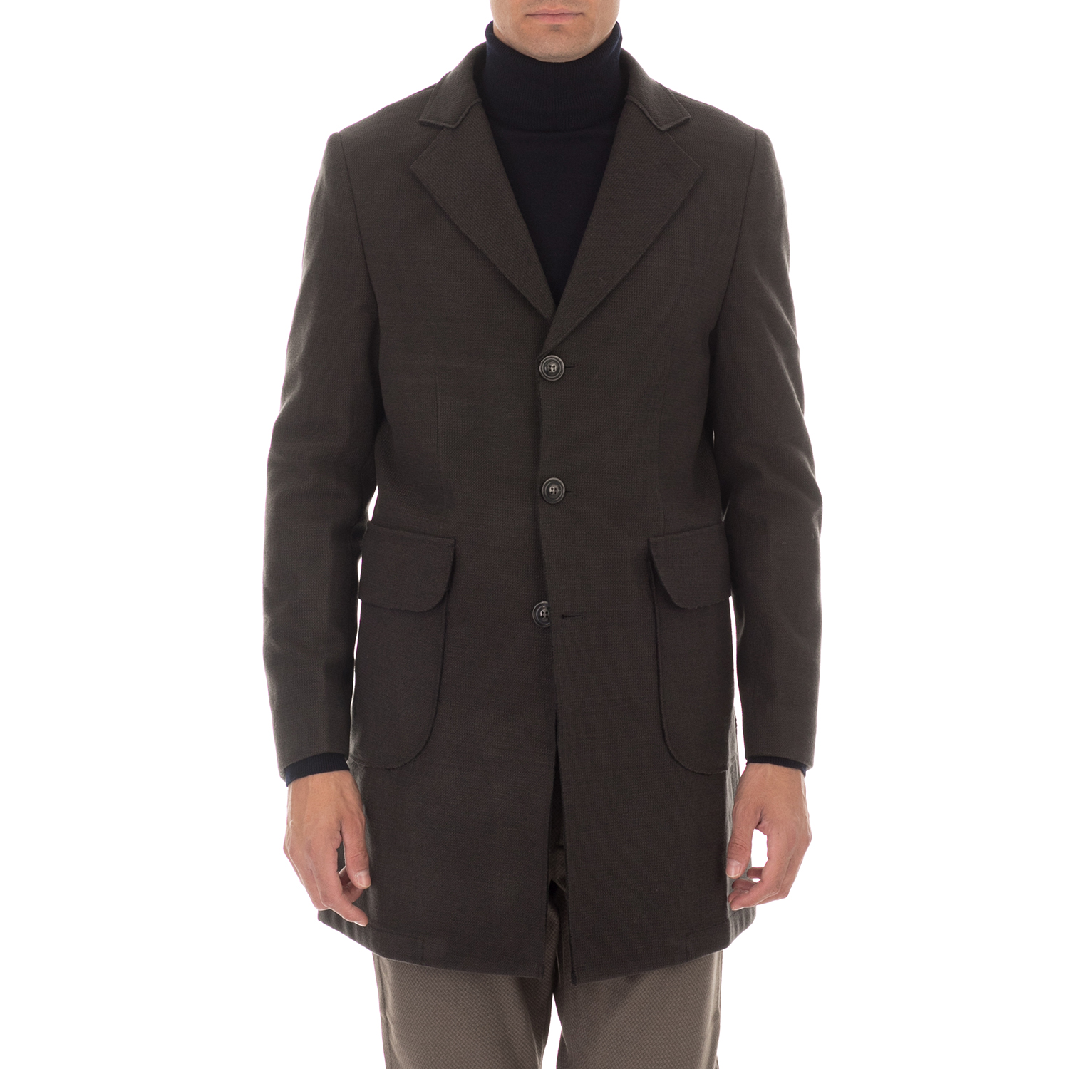 Ανδρικά/Ρούχα/Πανωφόρια/Παλτό SSEINSE - Ανδρικό παλτό SSEINSE CAPPOTTO ανθρακί