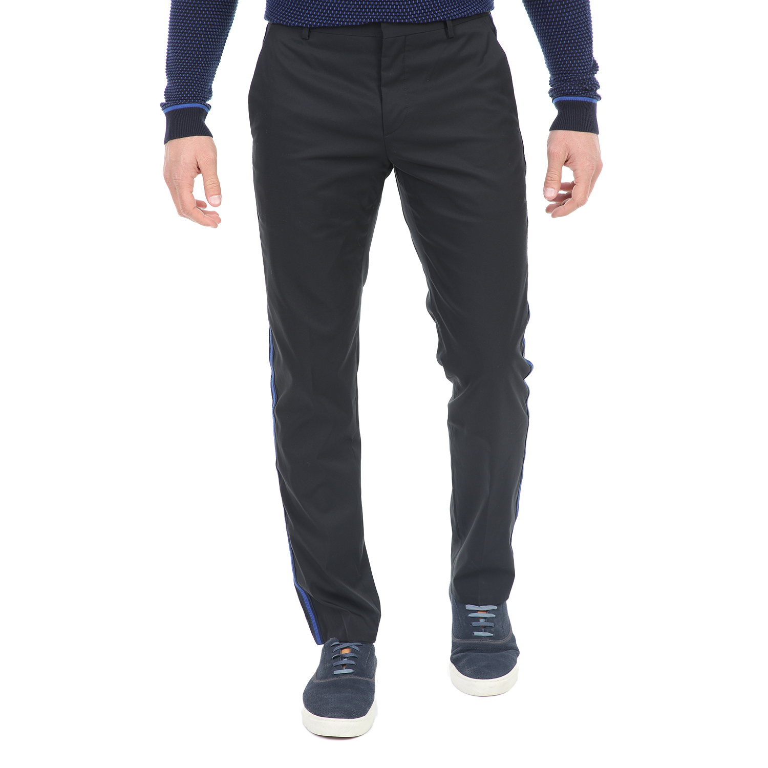 CK - Ανδρικό παντελόνι CK PARET FINE TECHNO TWILL μαύρο Ανδρικά/Ρούχα/Παντελόνια/Ισια Γραμμή