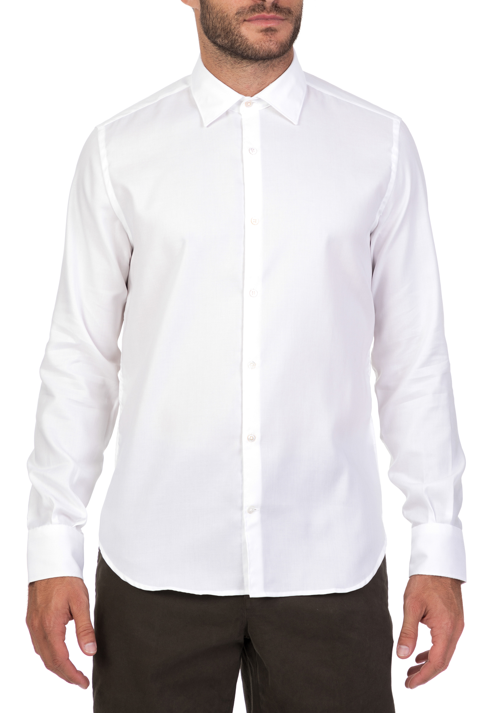 Ανδρικά/Ρούχα/Πουκάμισα/Μακρυμάνικα BROOKSFIELD - Ανδρικό μακρυμάνικο πουκάμισο BROOKSFIELD λευκό