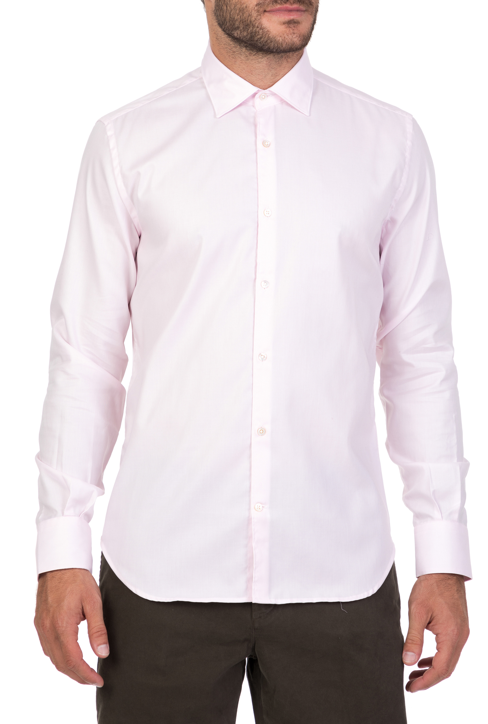 BROOKSFIELD Ανδρικό μακρυμάνικο πουκάμισο BROOKSFIELD ροζ