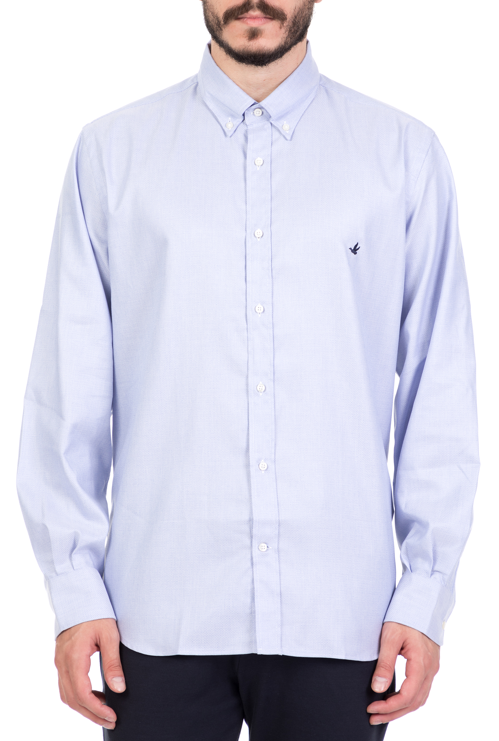 Ανδρικά/Ρούχα/Πουκάμισα/Μακρυμάνικα BROOKSFIELD - Ανδρικό μακρυμάνικο πουκάμισο BROOKSFIELD γαλάζιο