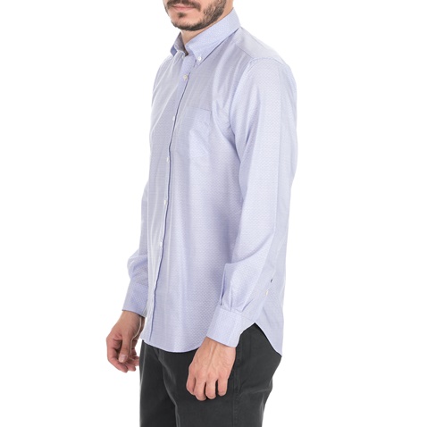 BROOKSFIELD-Ανδρικό πουκάμισο BROOKSFIELD λιλά λευκό