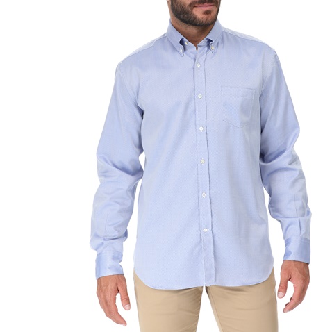 BROOKSFIELD-Ανδρικό πουκάμισο BROOKSFIELD REGULAR FIT μπλε