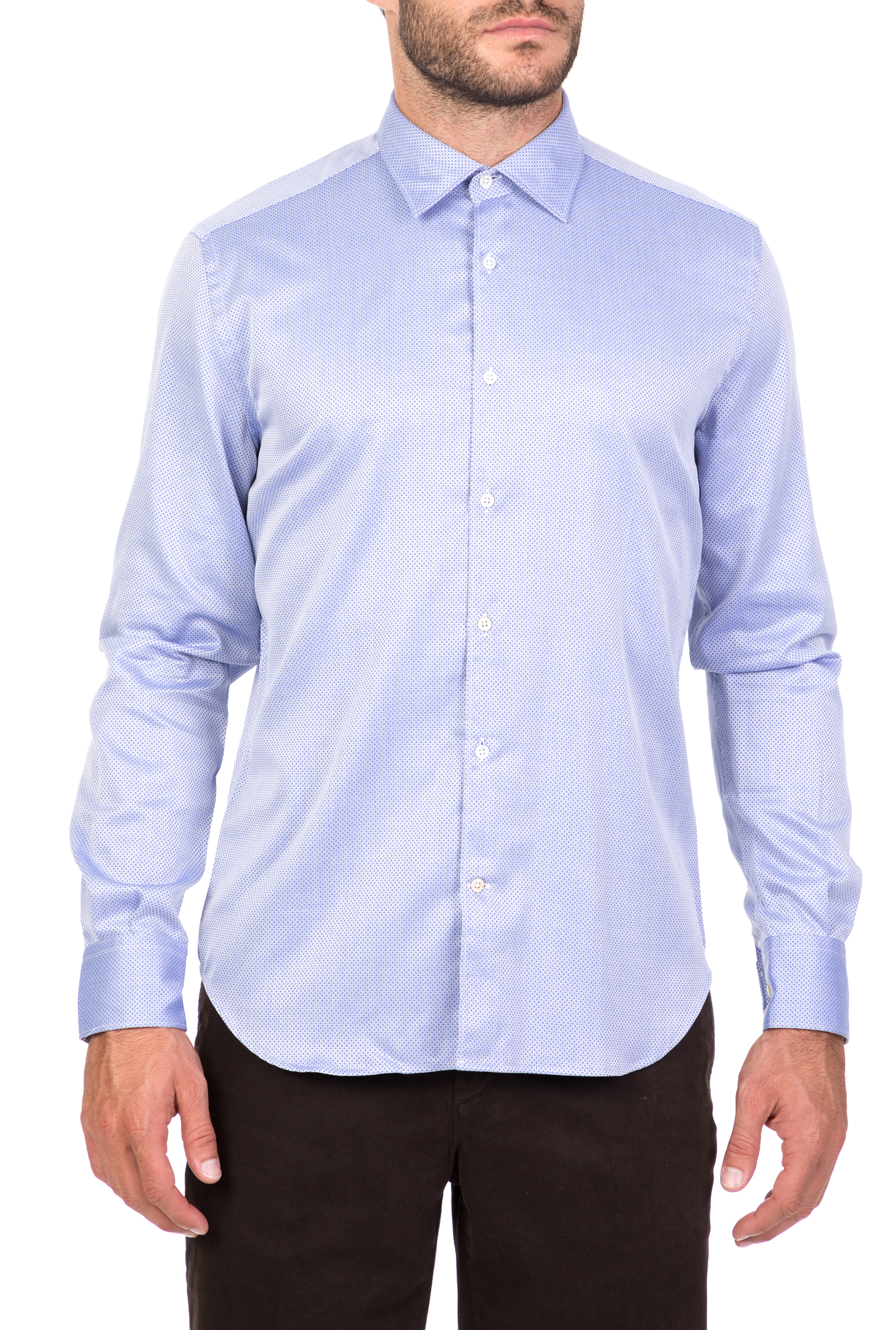 BROOKSFIELD Ανδρικό μακρυμάνικο πουκάμισο BROOKSFIELD γαλάζιο