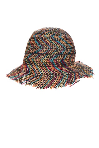 ECHO-Γυναικείο ψάθινο καπέλο ECHO ADELAIDE πολύχρωμο