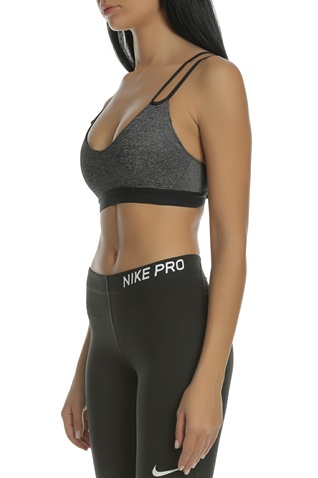 NIKE-Γυναικείο αθλητικό μπουστάκι NIKE INDY SPARKLE ανθρακί