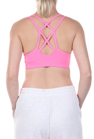 NIKE-Γυναικείο αθλητικό μπουστάκι NIKE FAVORITES STRAPPY BRA ροζ