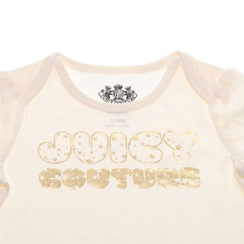 JUICY COUTURE KIDS-Βρεφική μπλούζα JUICY COUTURE KIDS STARRY λευκή