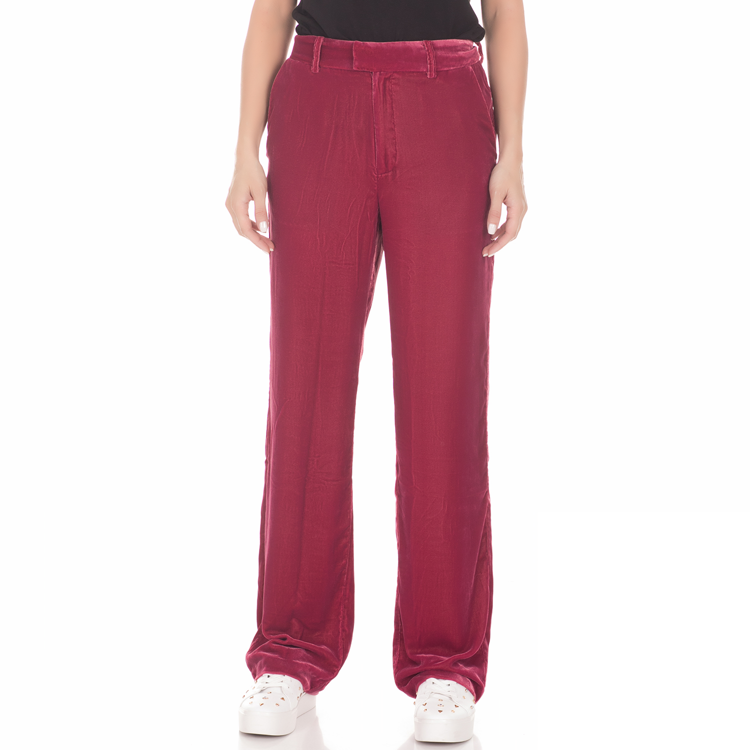 Γυναικεία/Ρούχα/Παντελόνια/Παντελόνες JUICY COUTURE - Γυναικεία παντελόνα JUICY COUTURE VELVET κόκκινη