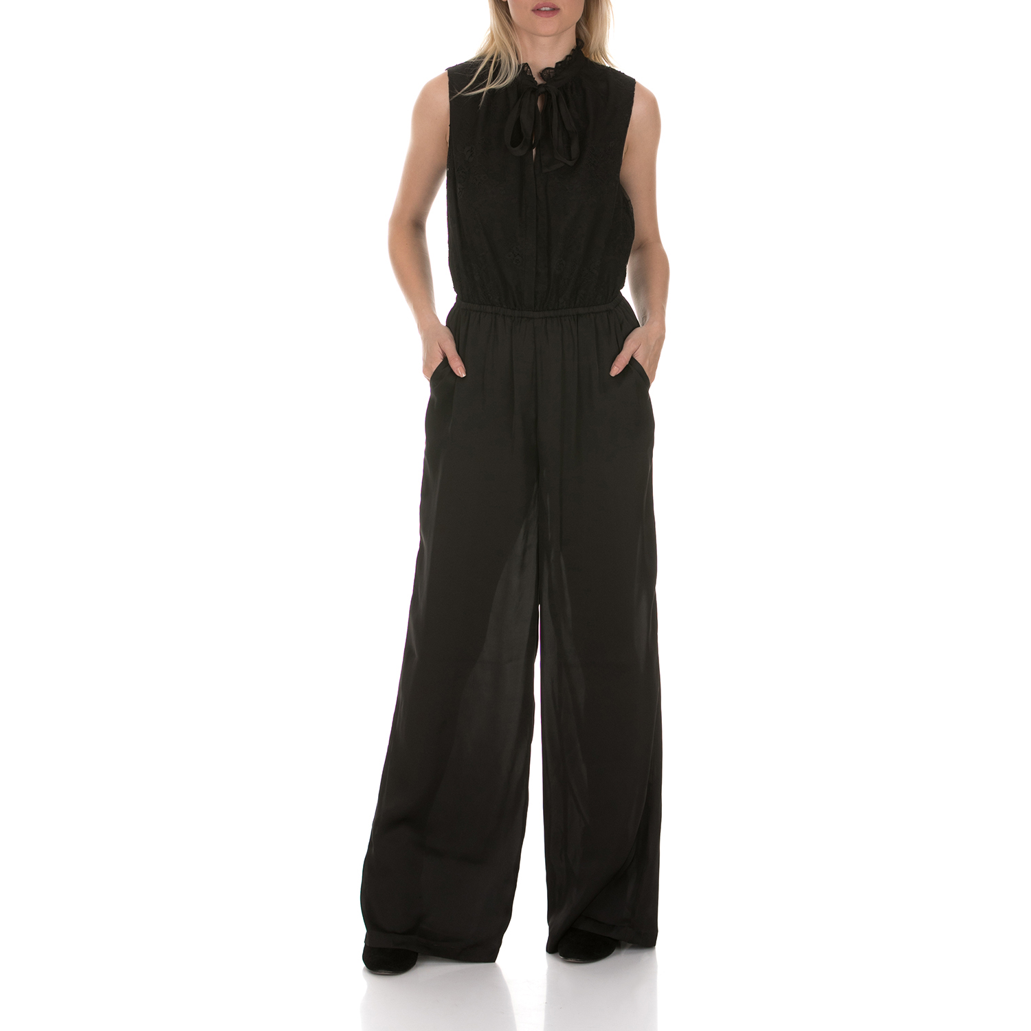 JUICY COUTURE - Γυναικεία ολόσωμη φόρμα JUICY COUTURE ANNABELLE μαύρη Γυναικεία/Ρούχα/Ολόσωμες Φόρμες