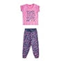BODYTALK-Παιδικό σετ μπλούζα - παντελόνι για κορίτσια BODYTALK γκρι-ροζ