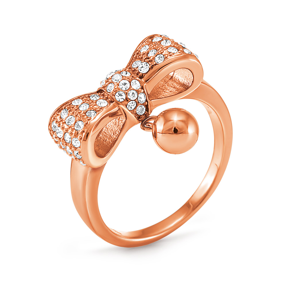 Γυναικεία/Αξεσουάρ/Κοσμήματα/Δαχτυλίδια FOLLI FOLLIE - Επιχρυσωμένο ροζ δαχτυλίδι Folli Follie BOW με φιόγκο