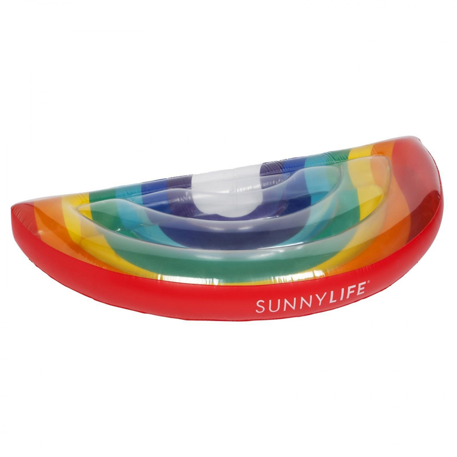 SUNNYLIFE Φουσκωτό στρώμα θαλάσσης SUNNYLIFE Lie-On Float Rainbow μπλε κόκκινο
