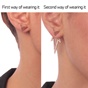 JEWELTUDE-Γυναικεία διπλά σκουλαρίκια JEWELTUDE από ροζ επιχρυσωμένο ασήμι