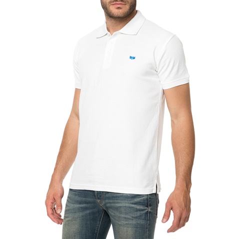 GREENWOOD-Ανδρική πόλο μπλούζα GREENWOOD λευκή 