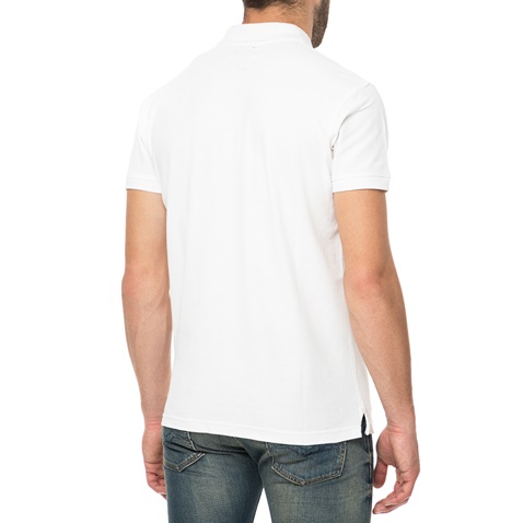 GREENWOOD-Ανδρική πόλο μπλούζα GREENWOOD λευκή 