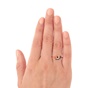 JEWELTUDE-Γυναικείο ασημένιο ρόζ επιχρυσωμένο δαχτυλίδι Μάτι