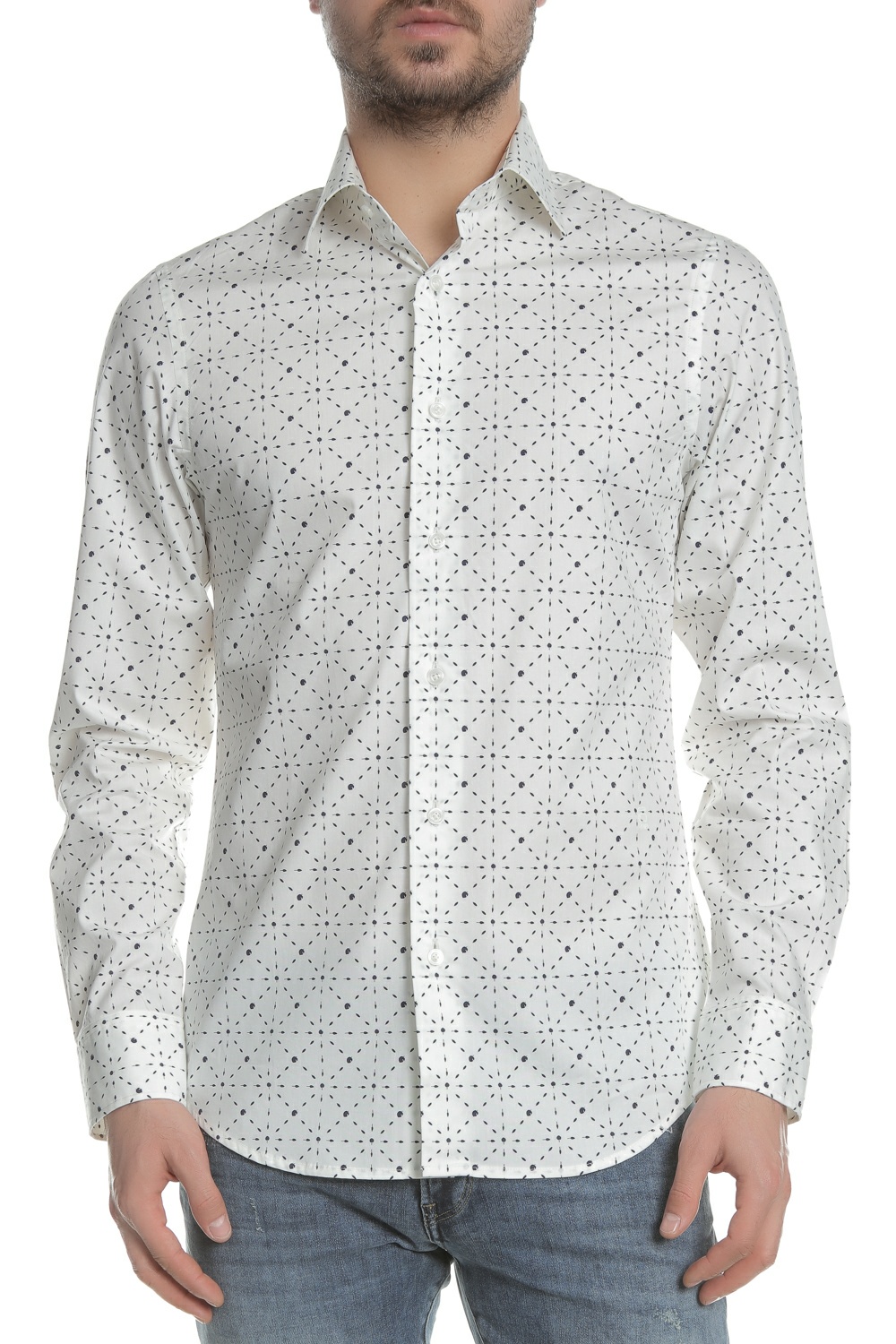 G-STAR - Ανδρικό μακρυμάνικο πουκάμισο G-STAR RAW CORE SHIRT λευκό Ανδρικά/Ρούχα/Πουκάμισα/Μακρυμάνικα