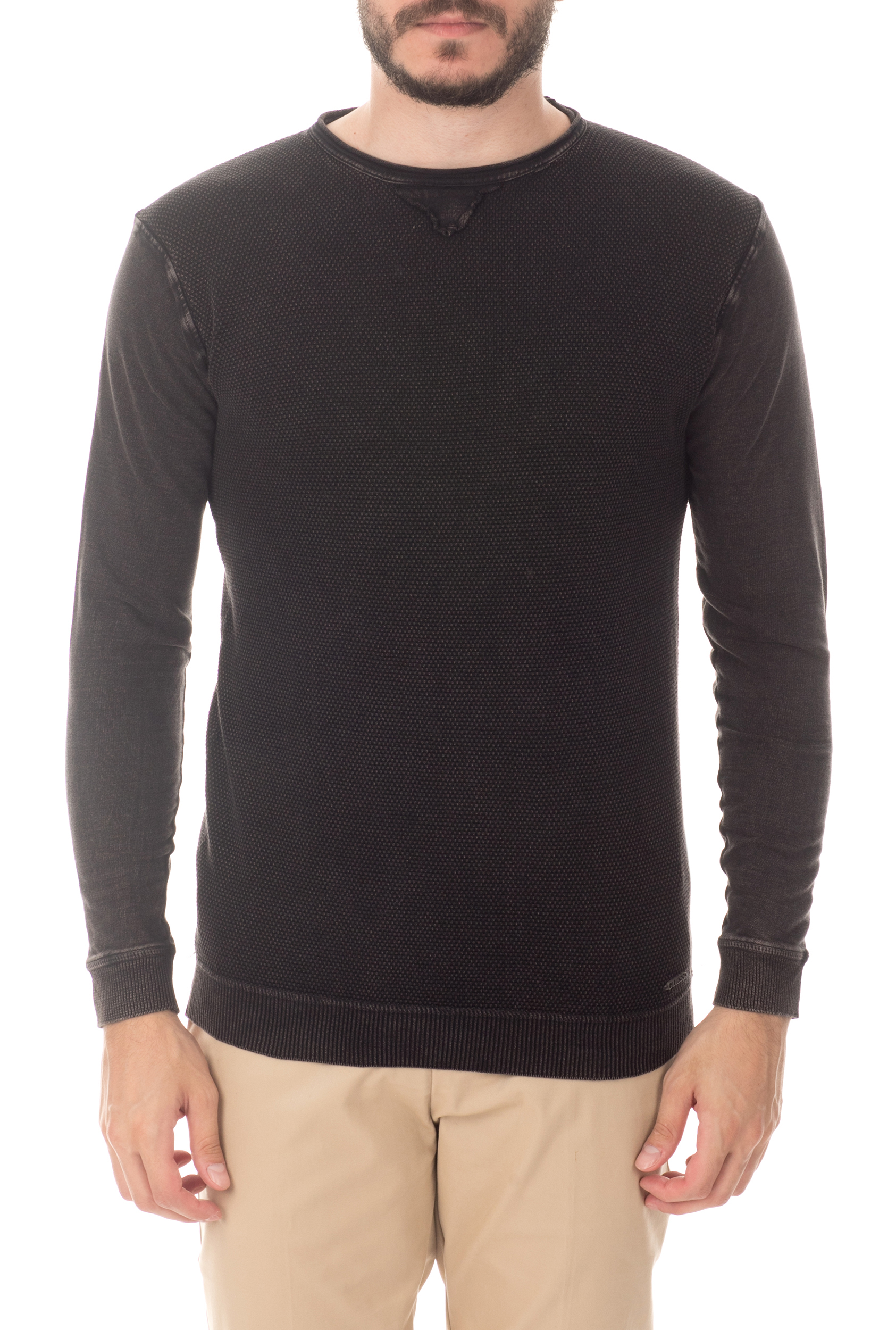 Ανδρικά/Ρούχα/Μπλούζες/Μακρυμάνικες GUESS - Ανδρική μπλούζα GUESS μαύρη