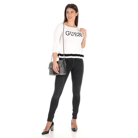 GUESS-Γυναικείο τζιν παντελόνι GUESS JEGGING HOSIERY μαύρο