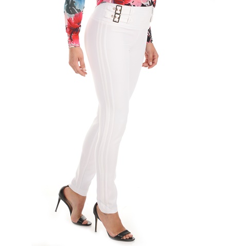 GUESS-Γυναικείο παντελόνι GUESS MIRELLA λευκό
