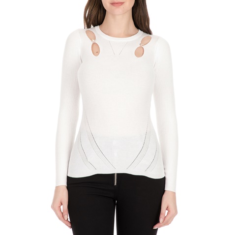 GUESS-Γυναικείο πουλόβερ GUESS BRENDA λευκό