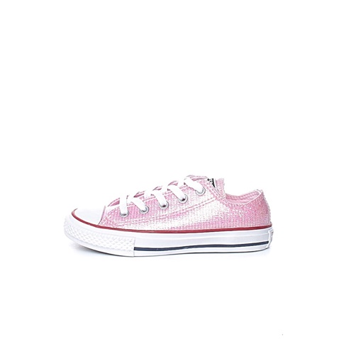 CONVERSE-Παιδικά sneakers με glitter CONVERSE Chuck Taylor All Star ροζ