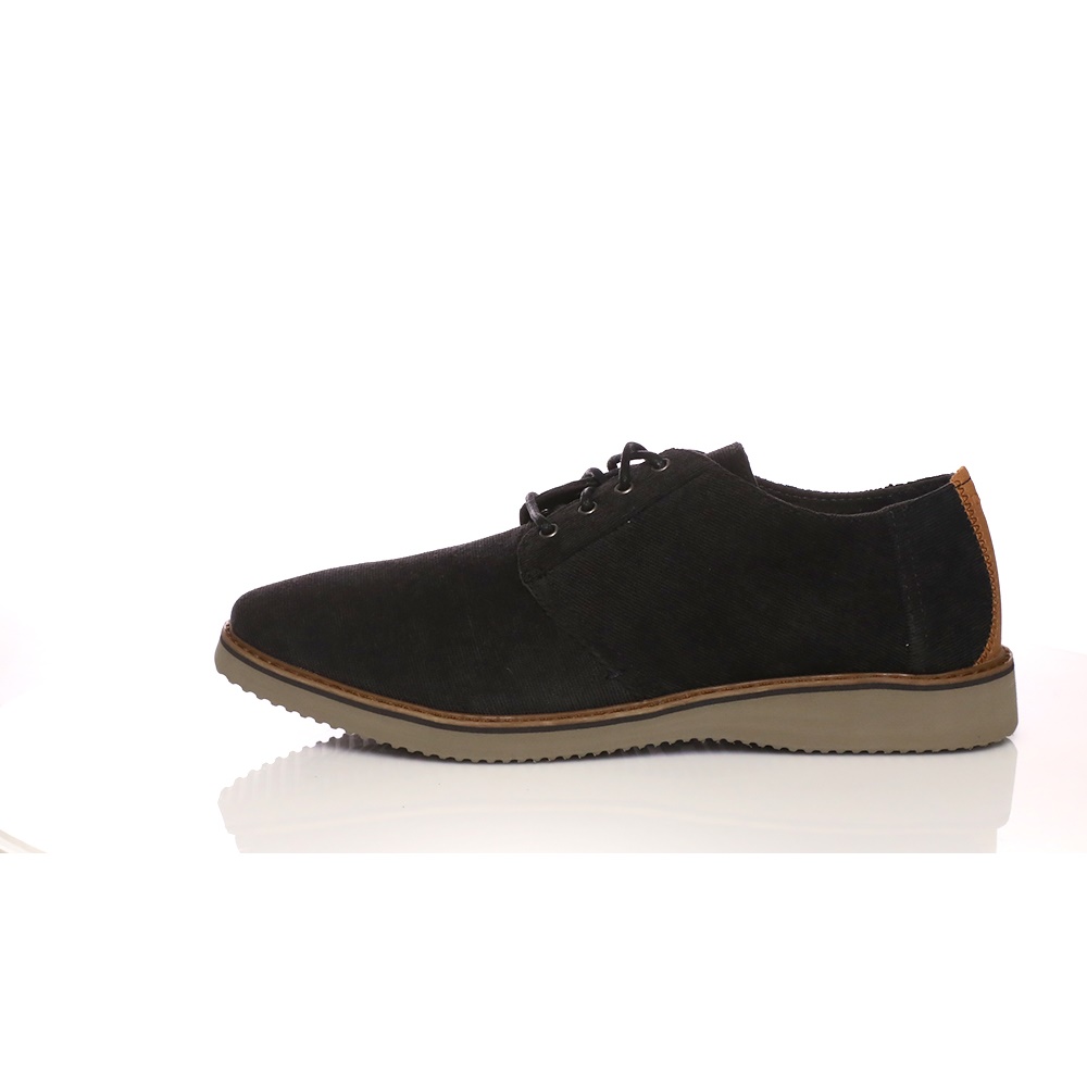 TOMS – Ανδρικά καστόρινα δετά παπούτσια MICRO CORDUROY μαύρα