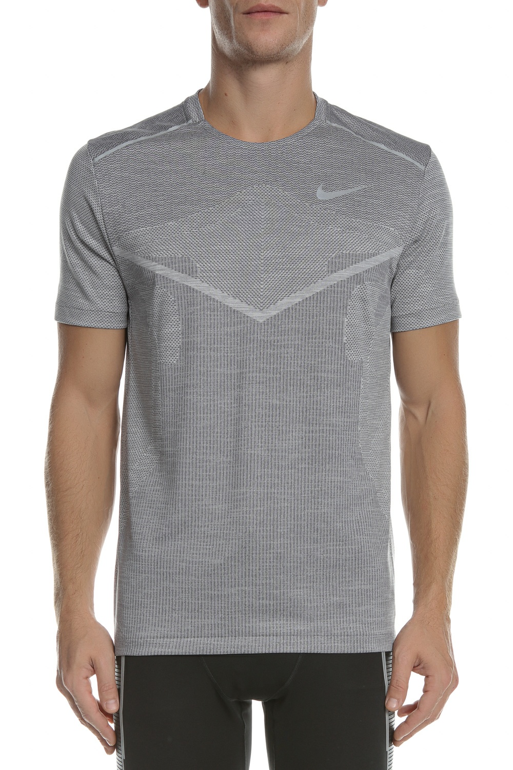 NIKE - Ανδρική κοντομάνικη μπλούζα NIKE TECHKNIT ULTRA γκρι Ανδρικά/Ρούχα/Αθλητικά/T-shirt