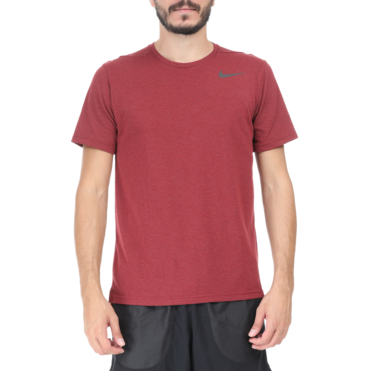 Ανδρικά/Ρούχα/Αθλητικά/T-shirt NIKE - Ανδρική αθλητική μπλούζα NIKE Breathe HPR DRY μπορντο