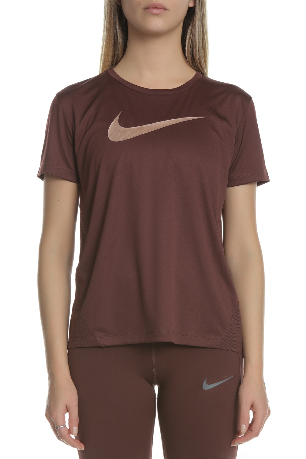 Γυναικεία/Ρούχα/Αθλητικά/T-shirt-Τοπ NIKE - Γυναικείο t-shirt Nike Miler μπορντό