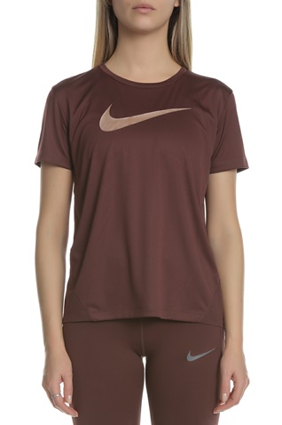 NIKE-Γυναικείο t-shirt Nike Miler μπορντό