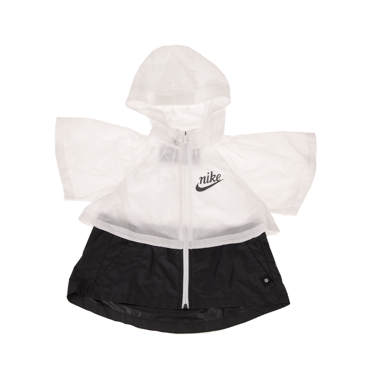 Παιδικά/Girls/Ρούχα/Πανωφόρια NIKE - Παιδικό αντιανεμικό τζάκετ NIKE G NSW JKT WR ICON λευκό-μαύρο