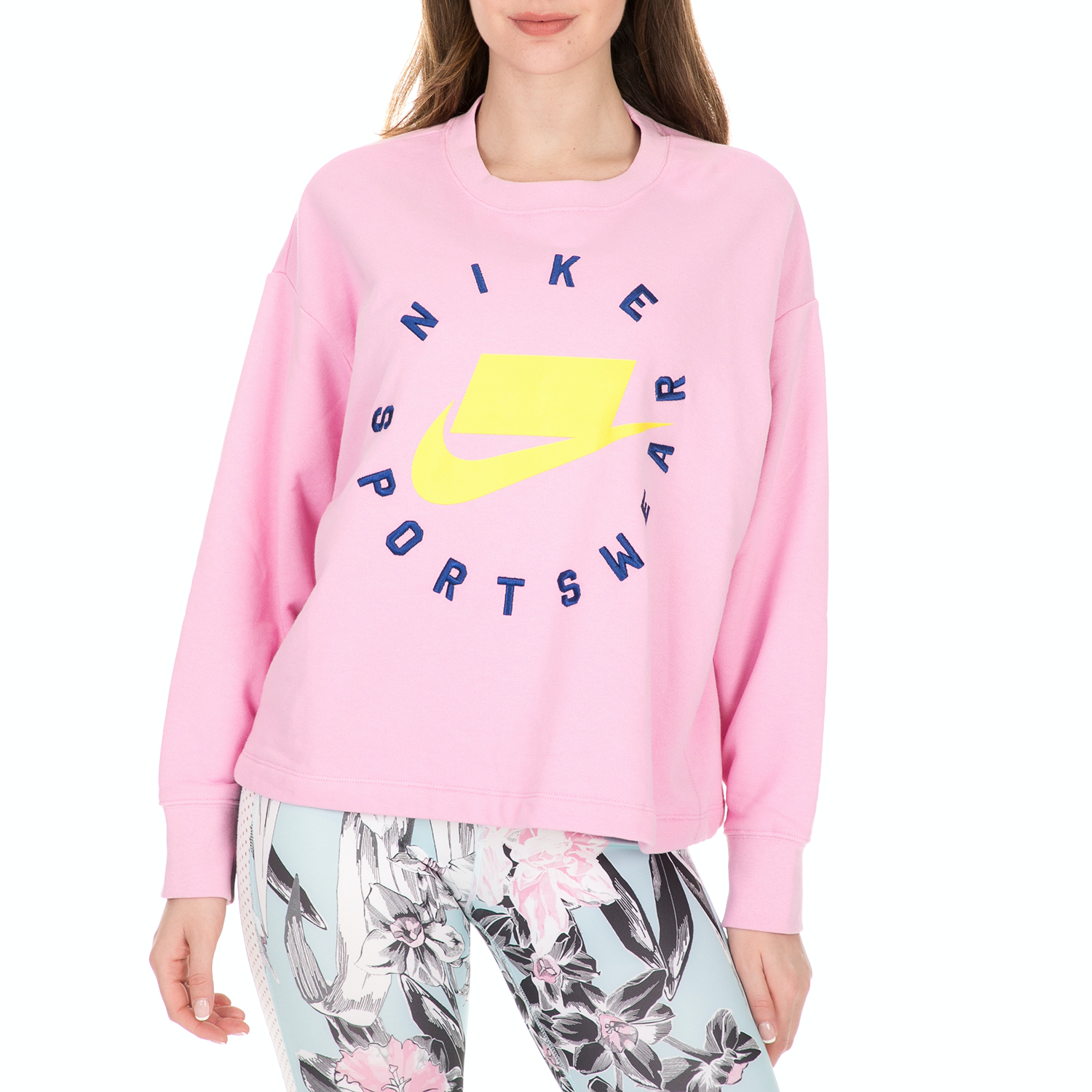 NIKE - Γυναικεία φούτερ μπλούζα Nike Sportswear ροζ Γυναικεία/Ρούχα/Αθλητικά/Φούτερ-Μακρυμάνικα