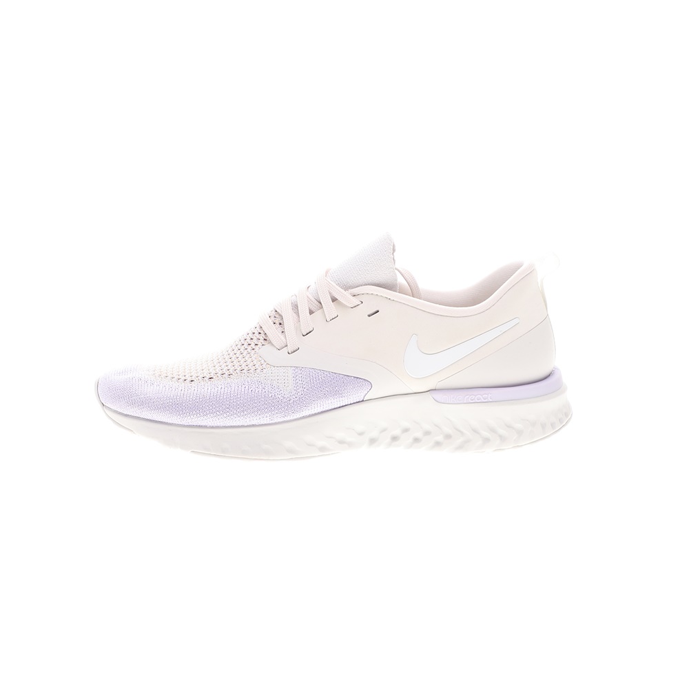 NIKE - Γυναικεία παπούτσια running NIKE ODYSSEY REACT 2 FLYKNIT λευκά ασημί Γυναικεία/Παπούτσια/Αθλητικά/Running