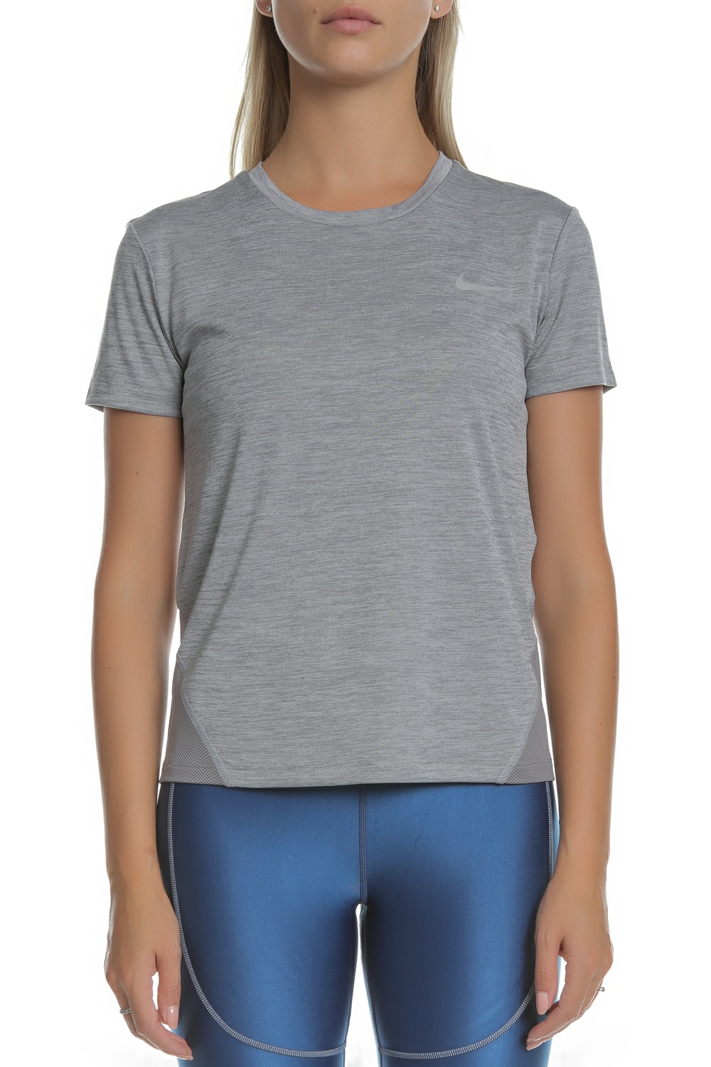 Γυναικεία/Ρούχα/Αθλητικά/T-shirt-Τοπ NIKE - Γυναικεία μπλούζα NIKE MILER TOP γκρι