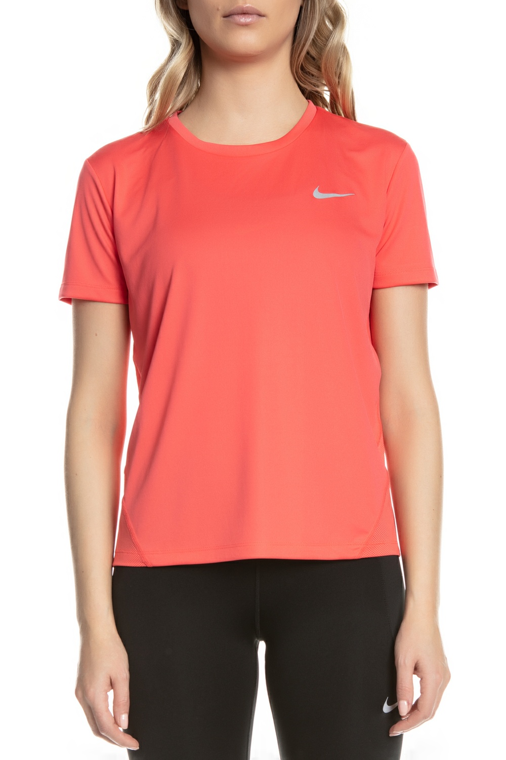 NIKE - Γυναικεία κοντομάνικη μπλούζα Nike Dry Miler πορτοκαλί Γυναικεία/Ρούχα/Αθλητικά/T-shirt-Τοπ