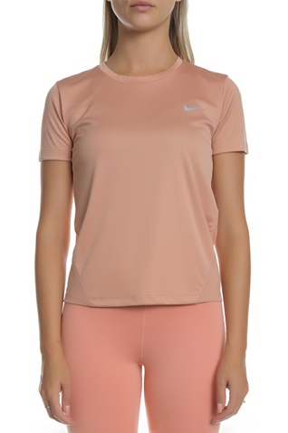 NIKE-Γυναικεία κοντομάνικη μπλούζα για τρέξιμο Nike Miler ροζ