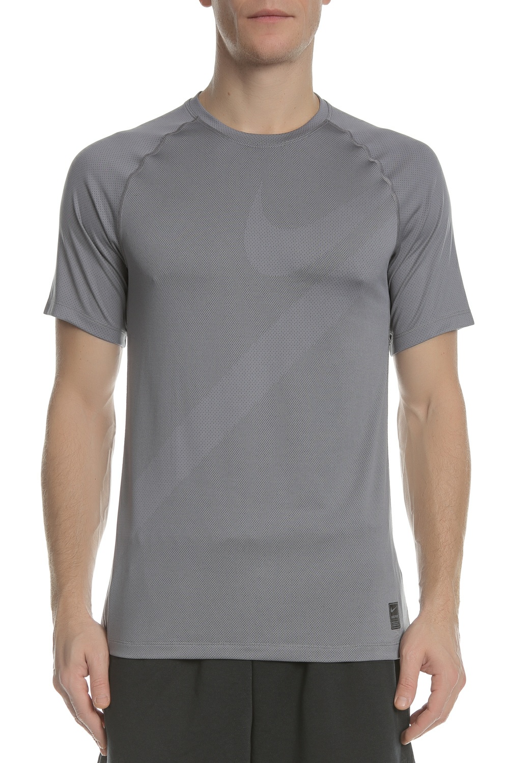 NIKE - Ανδρική κοντομάνικη μπλούζα Nike Pro γκρι Ανδρικά/Ρούχα/Αθλητικά/T-shirt