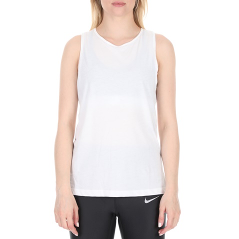 NIKE-Γυναικείο τοπ Nike Dri-FIT Open-Back λευκό