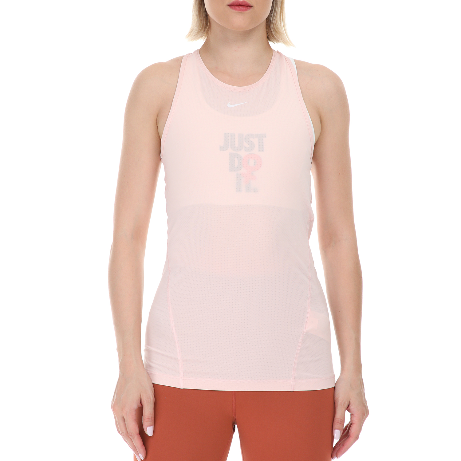 NIKE Γυναικείο αθλητικό φανελάκι Nike Pro TANK ALL OVER MESH ροζ