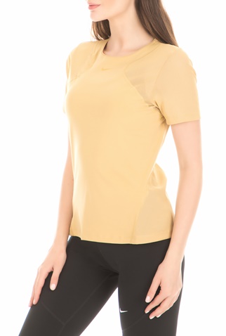 NIKE-Γυναικεία κοντομάνικη μπλούζα Nike Pro HyperCool χρυσή