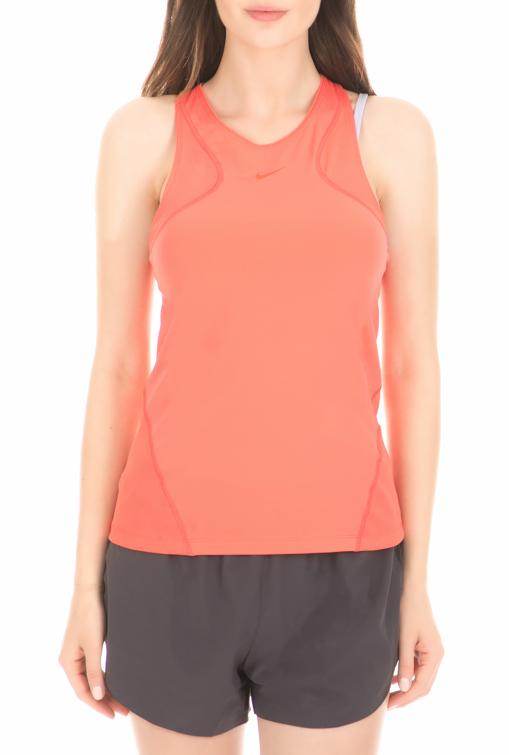 NIKE - Γυναικείο αθλητικό φανελάκι Nike Pro HyperCool πορτοκαλί Γυναικεία/Ρούχα/Αθλητικά/T-shirt-Τοπ