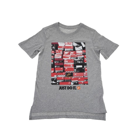 NIKE-Παιδικό t-shirt NIKE DPTL SHOEBOX γκρι