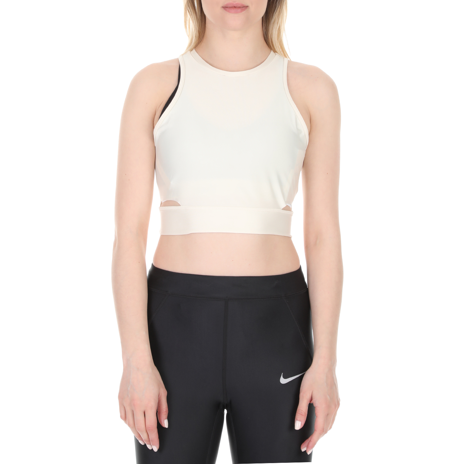 Γυναικεία/Ρούχα/Αθλητικά/T-shirt-Τοπ NIKE - Γυναικείο crop top NIKE TR TCH PCK TANK λευκό
