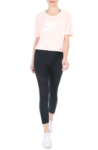 NIKE-Γυναικείο cropped t-shirt ESSNTL CRP ICN FTR ροζ
